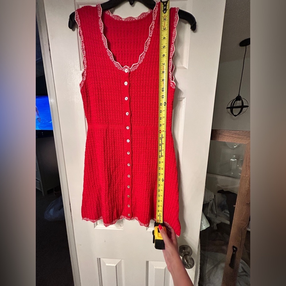 🆕 NWT Commense Red Sleeveless Knit Dress Size Medium - Picture 10 of 10